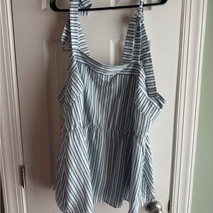 BloomChic Blue and White Striped Blouse